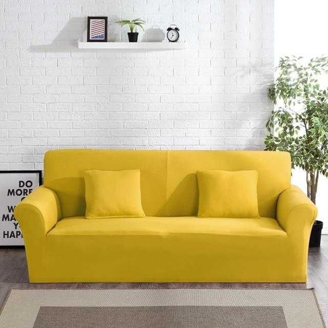 LYCXAMES -- Fundas de cojines de sofá amarillo dorado: Paquete de