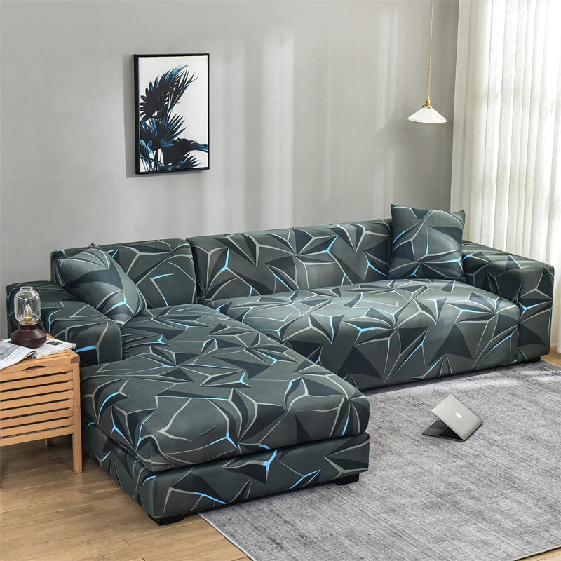 GRÖNLID Funda para sofá de 3 plazas - +chaiselongue/Ljungen gris