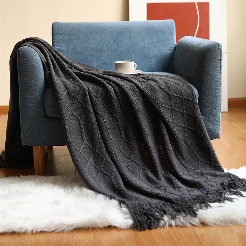 U UQUI Mantas negras para sofá, mantas de forro polar, tamaño de la manta -  Mantas acogedoras de microfibra de doble cara mullida, manta gruesa para