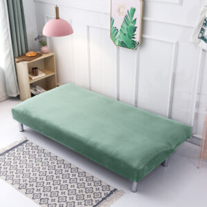 Funda de Sofá Cama en Terciopelo Verde Almendra | Fundas Moderna